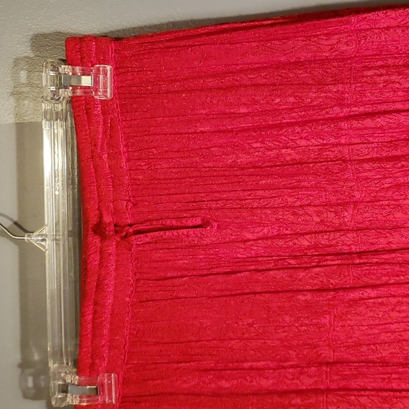 Krishna Elastic Drawstring Red Paisley Boho Skirt Lovely Dancing In! - Picture 2 of 8